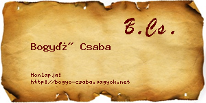Bogyó Csaba névjegykártya