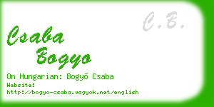 csaba bogyo business card